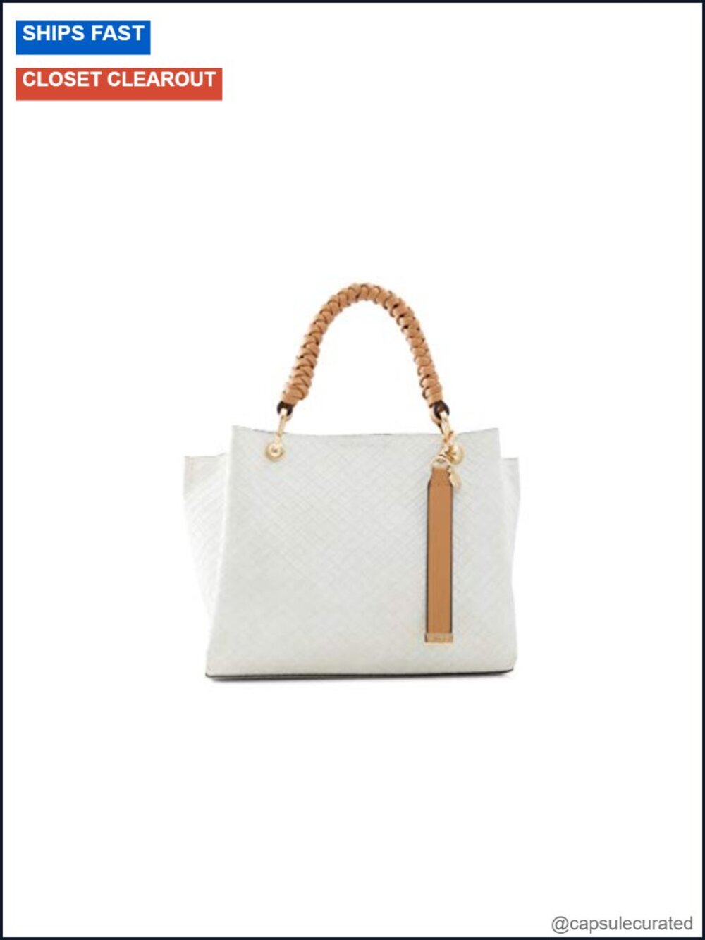 Faux Leather Tote Bag - Spacious Medium Handbag
